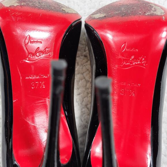 Christian Louboutin Patent Leather Stiletto Pumps size 37.5 US 6-6.5 - Picture 4 of 5